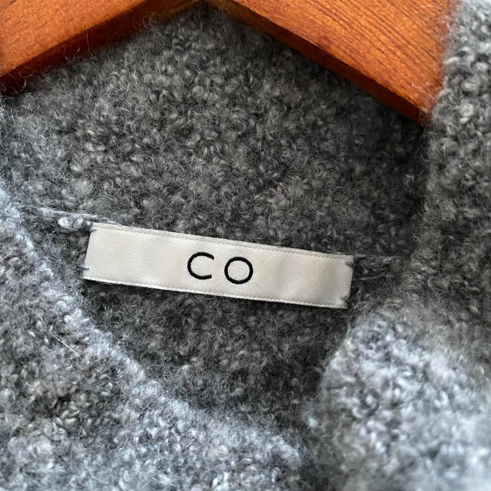 CO Cashmere Mock Neck Sweater Gray - Picture 10 of 11